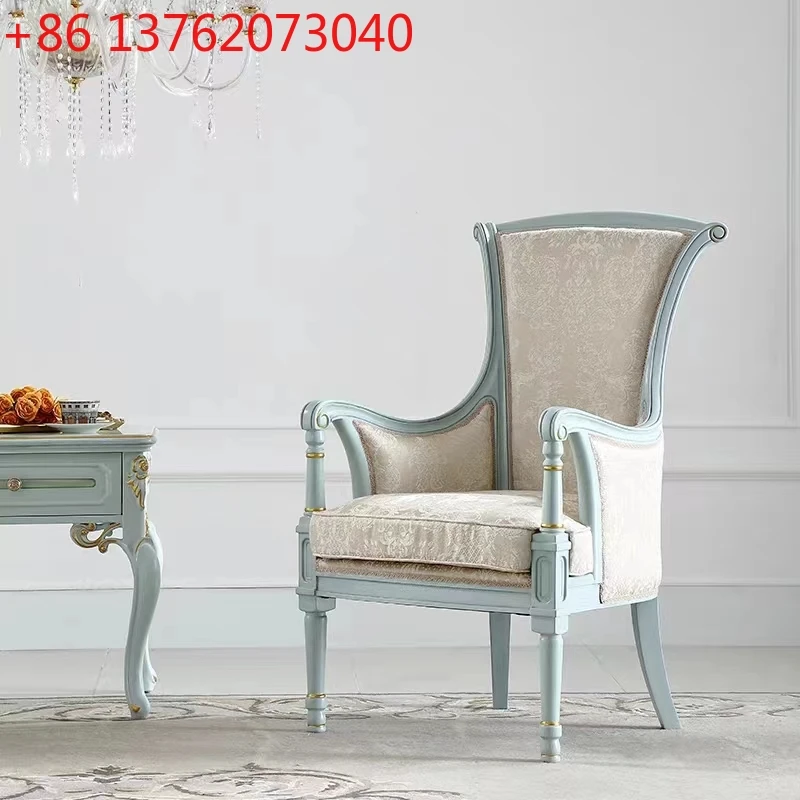 French court pastoral single sofa chair European small apartment household living room leisure chair