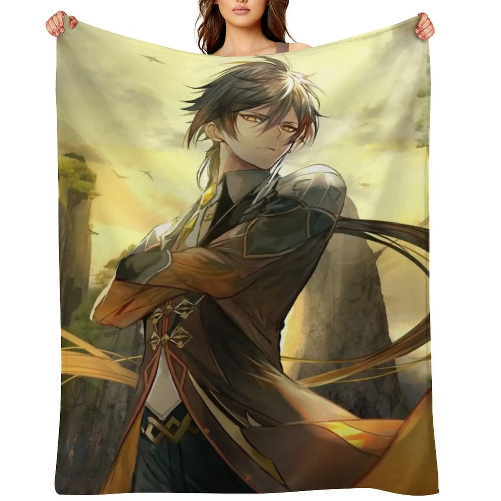 

Zhongli ! Throw Blanket For Baby Decorative Throw halloween Decoratives Blankets