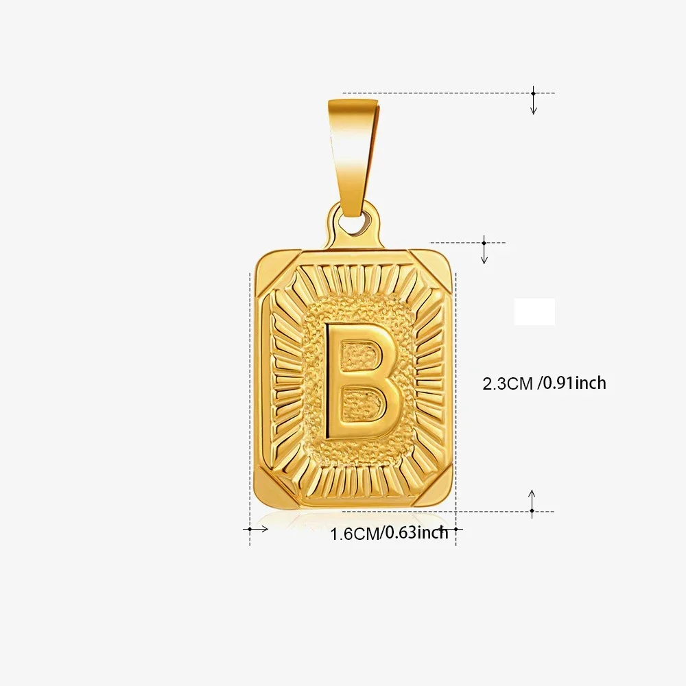 Big Pendant 26 Initial DIY Charms for Jewelry Making Stainless Steel Chunky Jewelry A-Z Capital Letter Luxulry Style Lady Gift