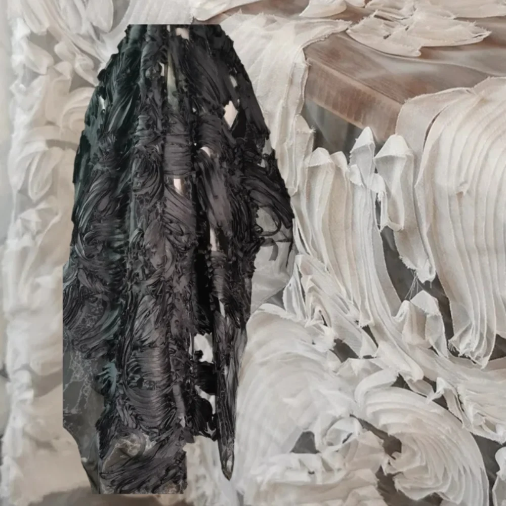

Organza Jacquard Fabric Perspective Background Decoration Dress Stage Clothing Fashion Designer Sewing Materials Wholesale Cloth