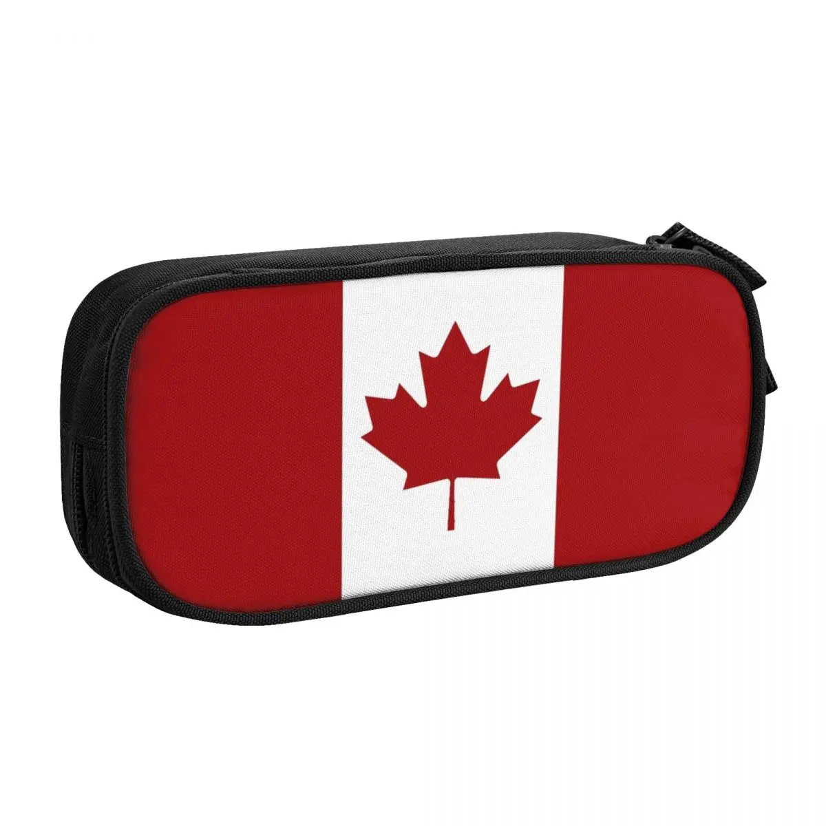 Customized Canadian Flag Pencil Cases for Girl Boy Big Capacity Canada Flag Patriotism Pen Box Bag School Supplies