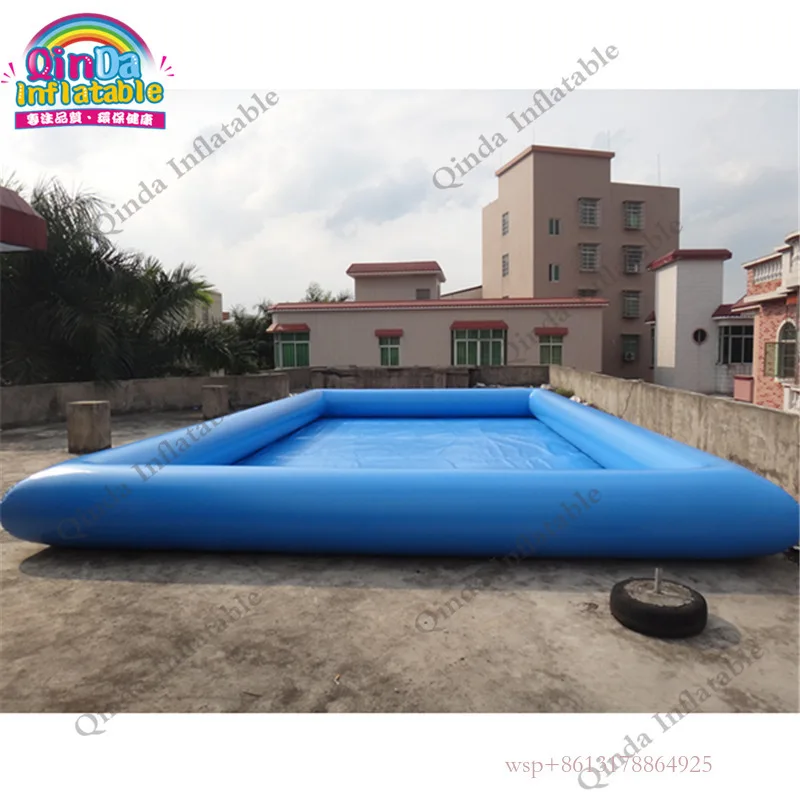 Piscina inflável adulta do parque aquático de 10x6x0.65m, grande piscina inflável para crianças brincam