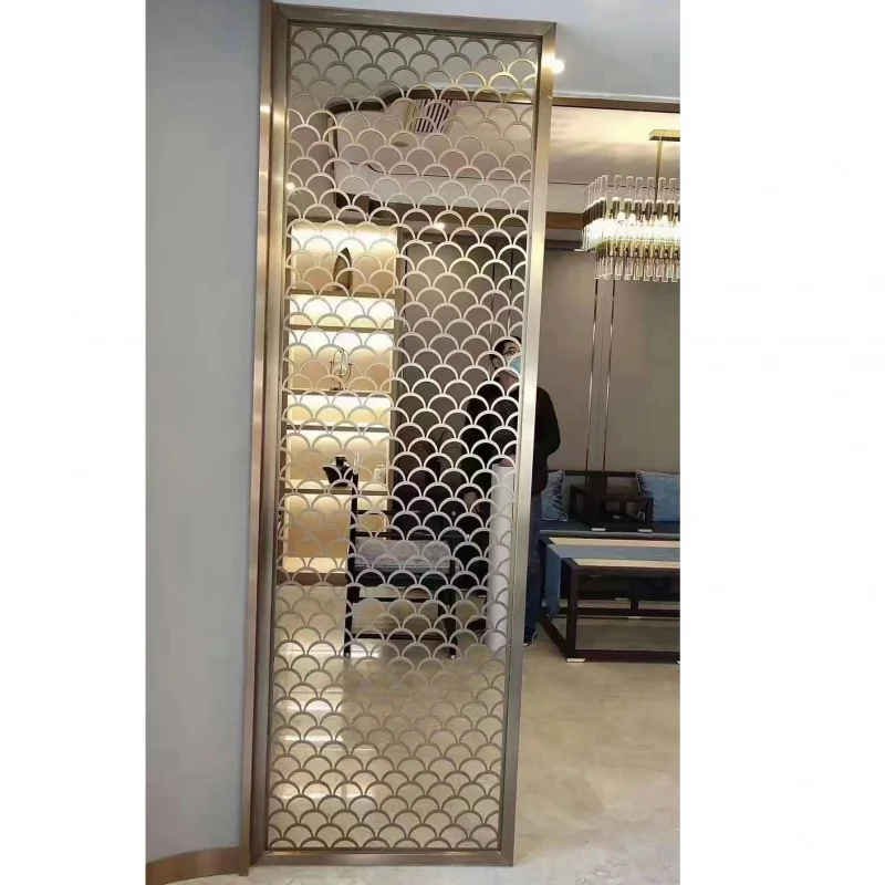 

custom.Decorative Stainless Steel Partition Direct Design Modern House Metal Partition Standing Stainless Steel Room S