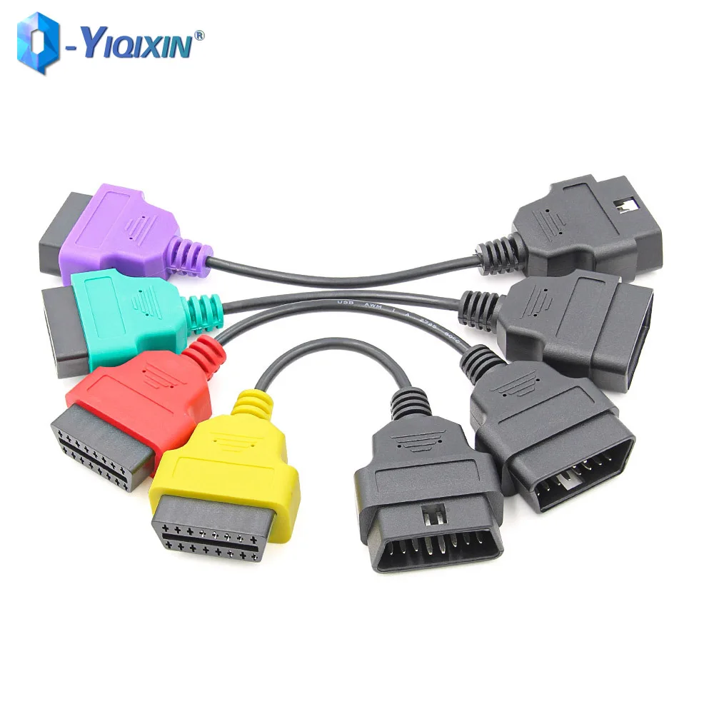 

4 шт. OBD 2 диагностический адаптерный кабель для Fiat для Multi ECU Scan ABS подушка безопасности сканер инструмент интерфейсный разъем OBD2 удлинительный кабель