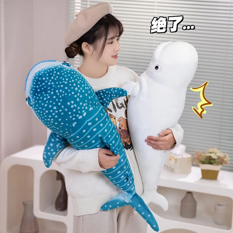 Shark Plush Toys Marine Animal Dolls Beluga Plush Toys Kid\'s toys plush sofa pillow soothing pillow plush sharks and whales