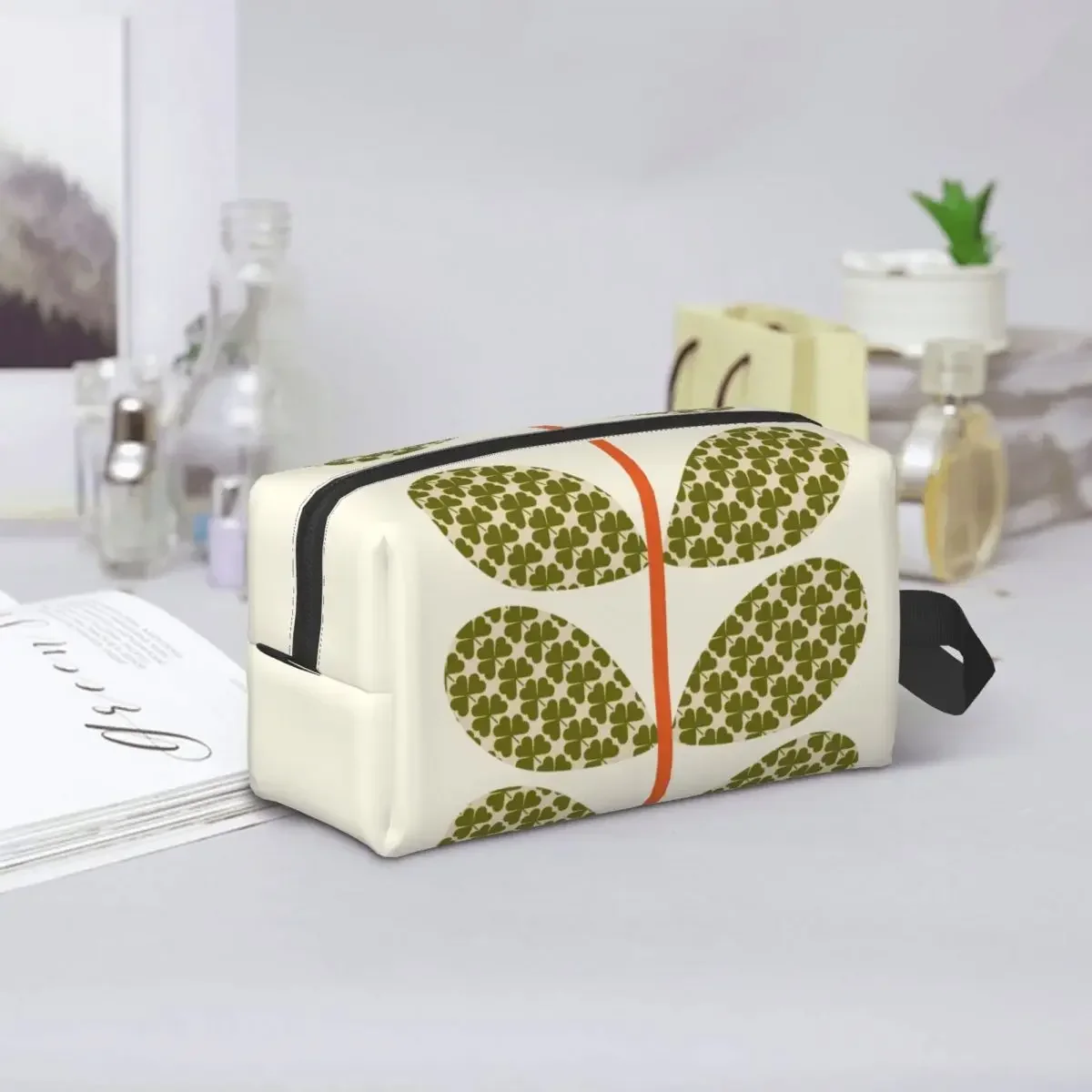 

Custom Flower Prints Travel Cosmetic bag Women Orla Kiely Makeup Toiletry Organizer Lady Beauty Storage Dopp Kit