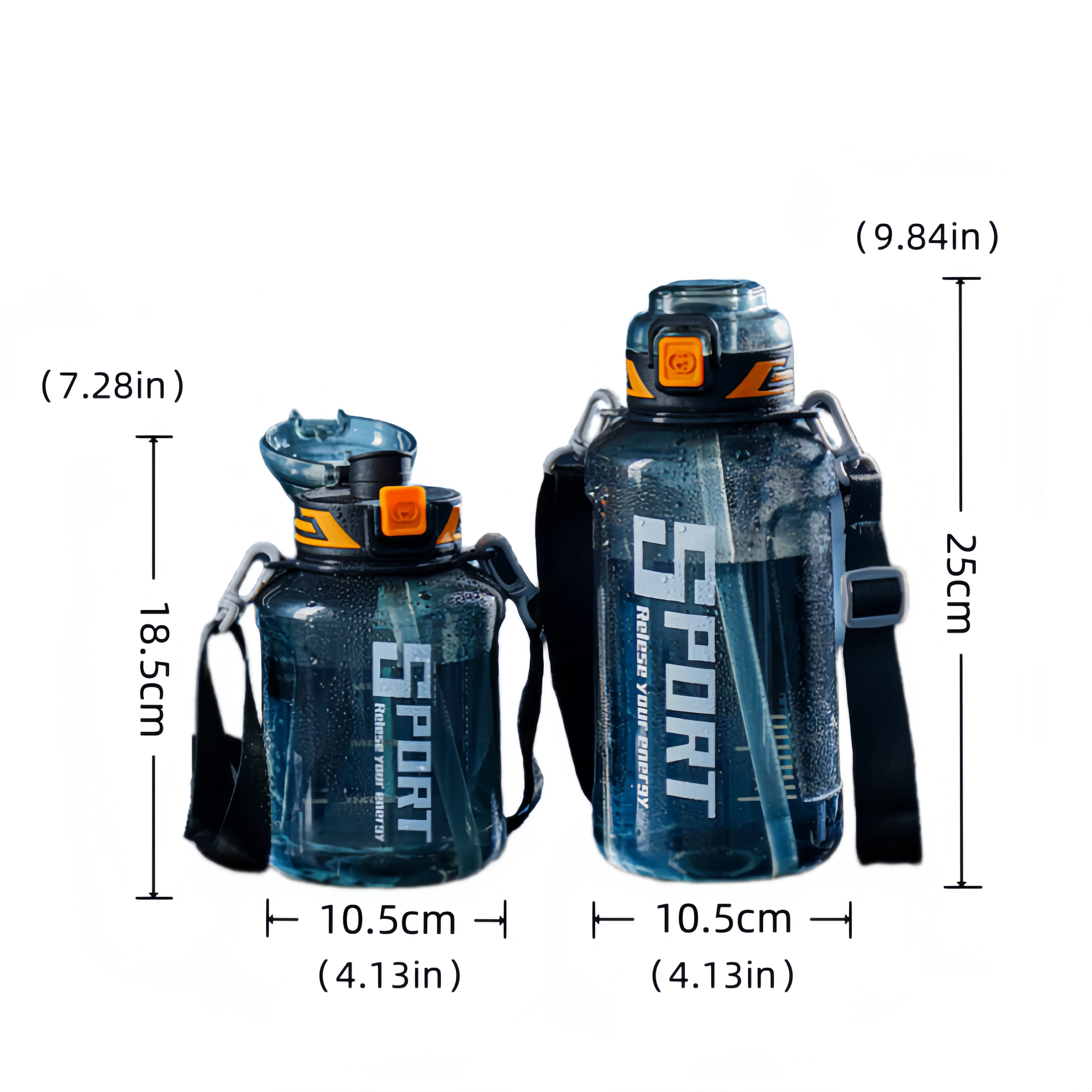 1000 مللي/1500 مللي سعة كبيرة زجاجة مياه رياضية المحمولة مختومة مانعة للتسرب البلاستيك الفضاء كوب السفر في الهواء الطلق الصالة الرياضية أدوات الشرب