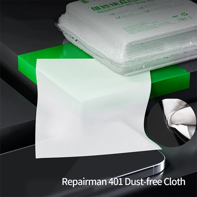 Repairman 401 100/401PCS Dust-free Cloth for Phone Tablet Camera Wear-resistant Soft Cleanroom Cloth Screen Cleaning Wipers