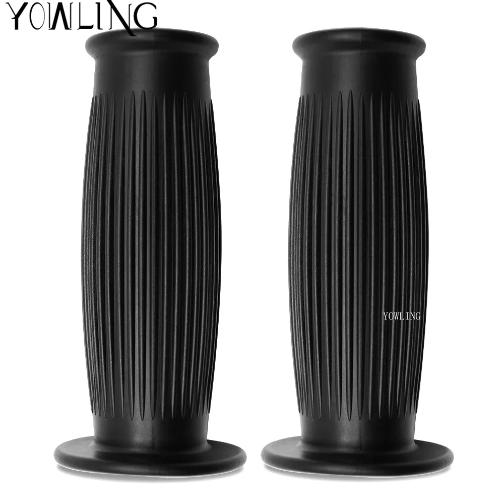 2PCS Universal Black Rubber Motorcycle Handlebars Hand Grips 22mm FOR CG125 CB400 HONDA KAWASAKI SUZUKI DUCATI