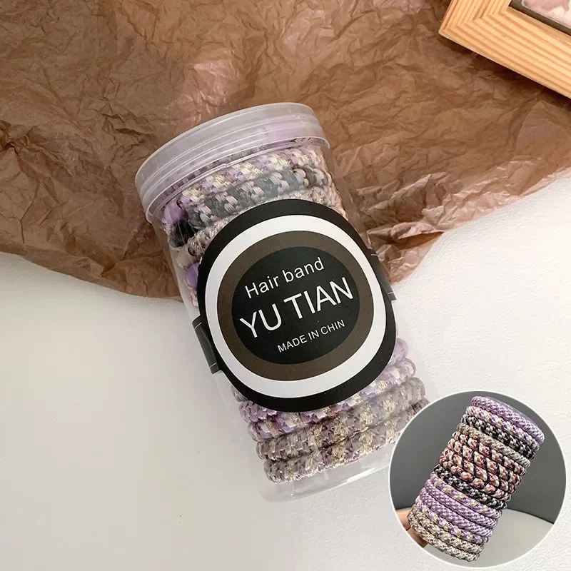 15 stks/doos Hoge Elastische Haar Elastiekjes Voor Vrouwen Zwart Haar Tie Meisjes Paardenstaart Houder Haar Touw Haarbanden haaraccessoires