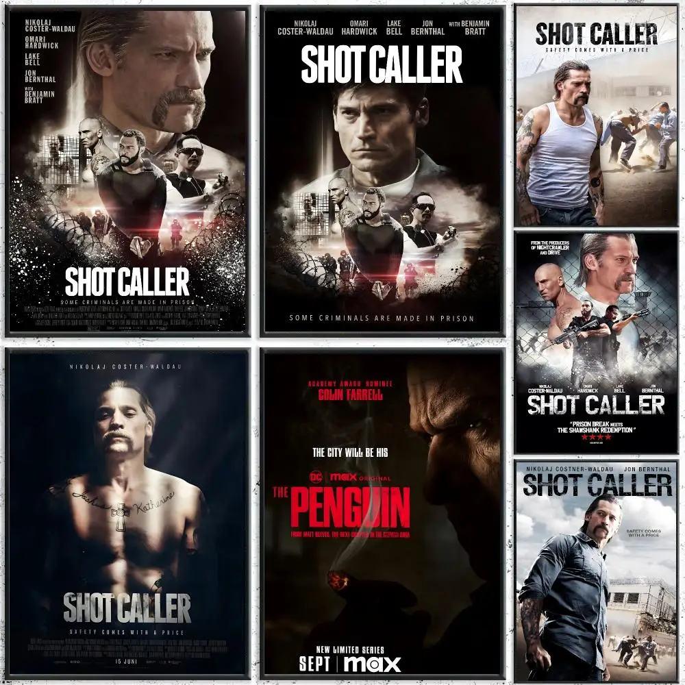 Movie Shot Caller Poster Self-Adhesive Waterproof Wall Stickers Coffee Bar Home Wall Decor