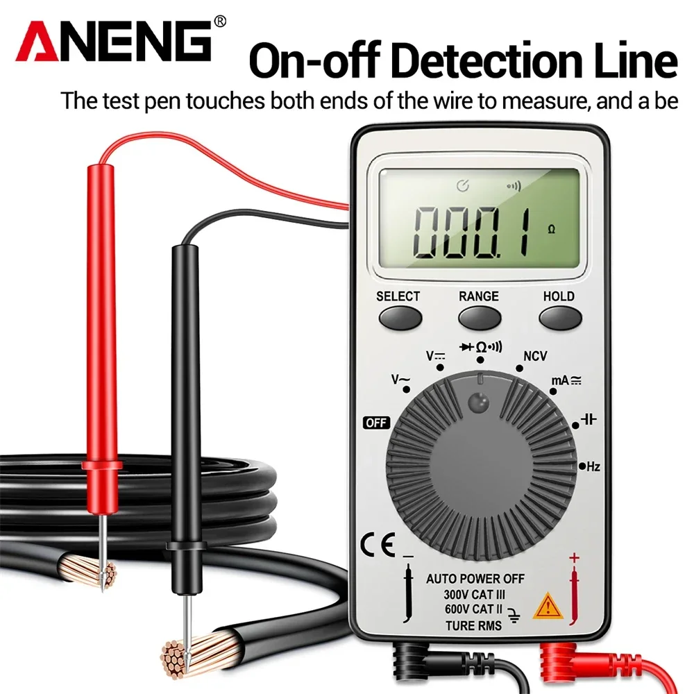 ANENG AN101 Mini Digital Multimeter1999 T-RMS AC/DC NCV Kapazität Amperemeter Voltmeter Tester digitalen multimetro profesional test