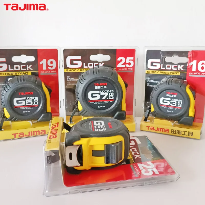 Tajima-fita Métrica Glock com Gancho Guard Pára-choques Portátil Pequenas Ferramentas de Medição Precisão Métrica Jis1 27.5m Marca Japonesa
