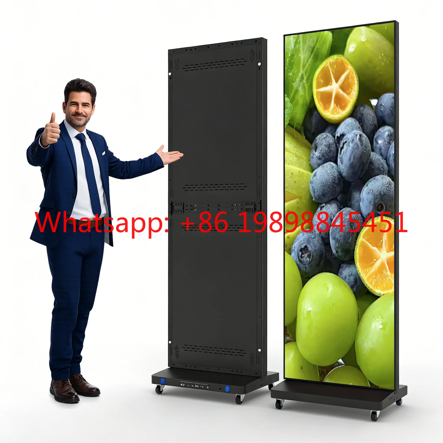 Asi Moveable Folding LED Screen P1.25 P1.538 P1.86 P2.5 Ultra HD Animation Display For Mall Digital Advertising