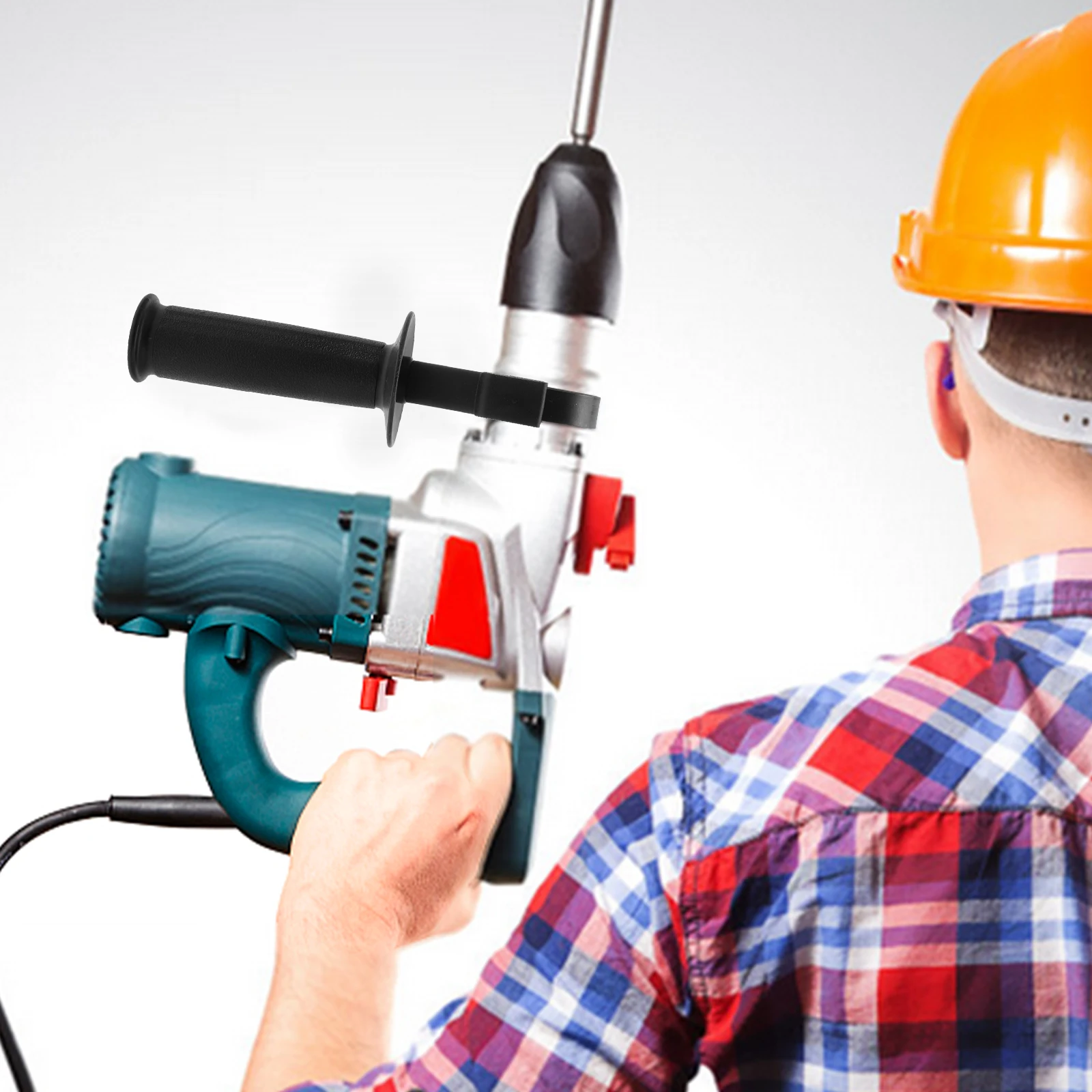 

Electric Hammer Handle Drill Daily Use Grip Tool 22mm Front Side Black Drill Replacement Accessories