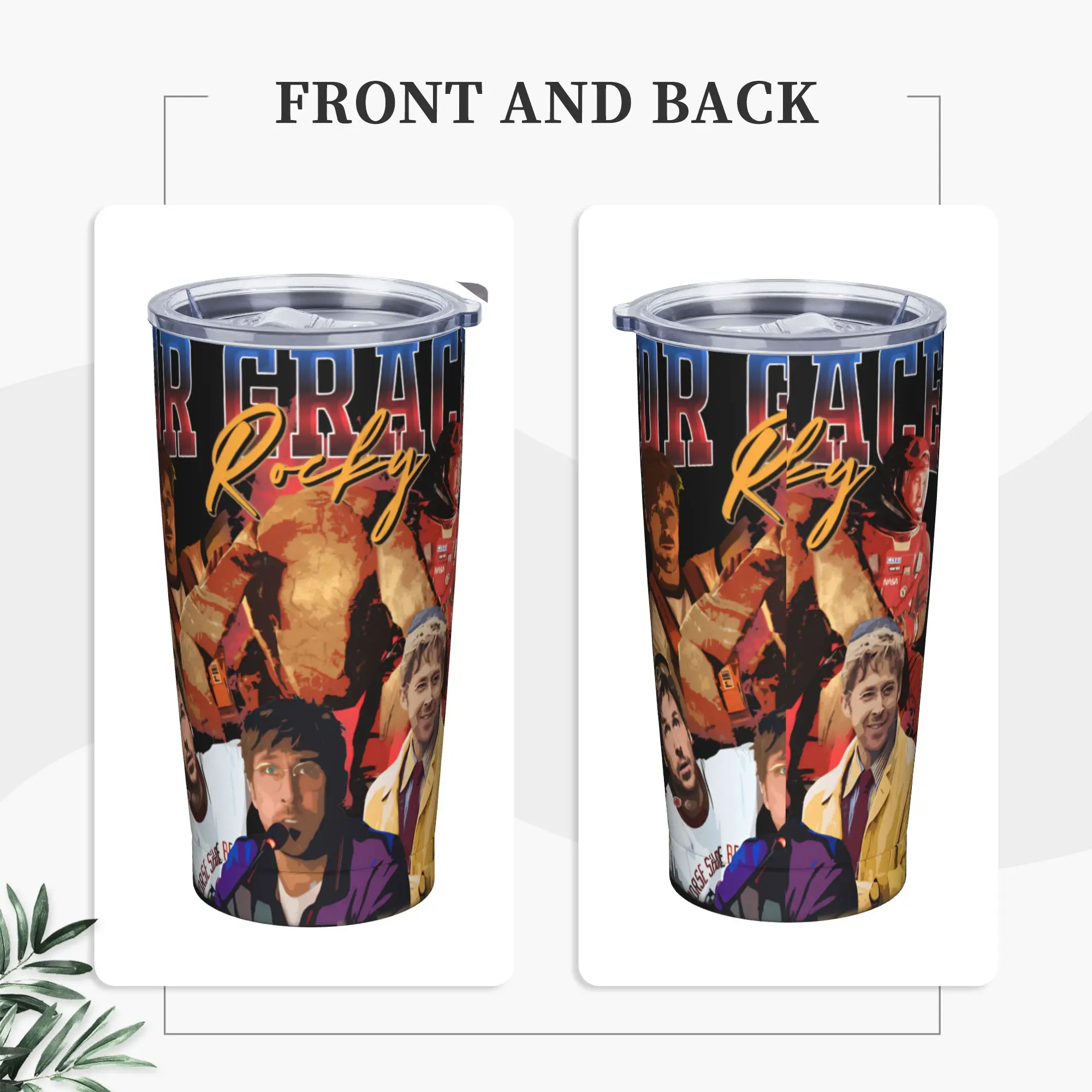 Dr Grace Rockys Project Hail Mary Insulated Tumbler with Straws Lid  Stainless Steel Coffee Mugs Double Wall Drinks Cups, 20oz
