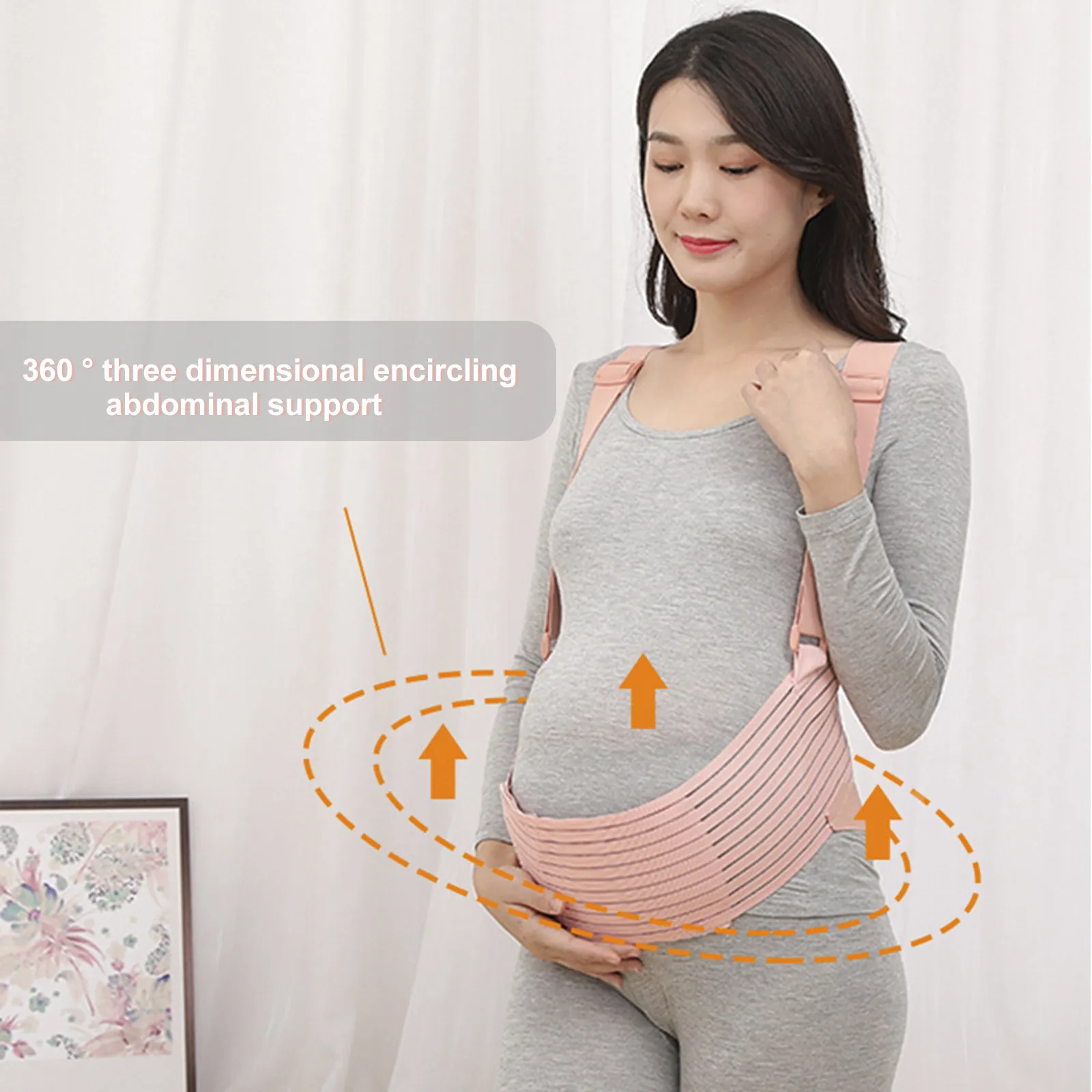 

Пояс для беременных с регулируемыми ремнями, высокоэластичный, дышащий, для поддержки спины и живота, 45 градусов