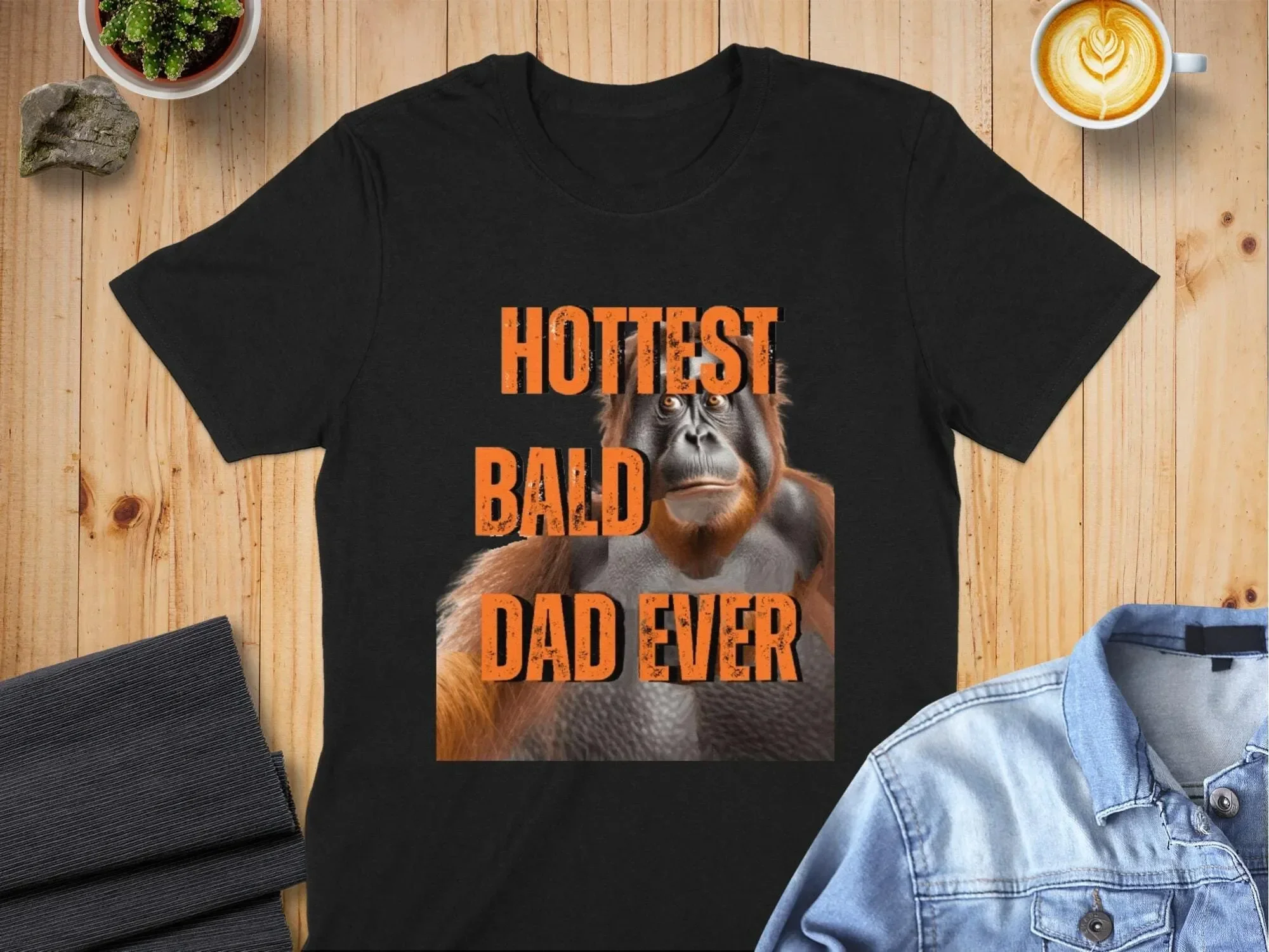 Hottest Bald Dad Ever T Shirt Funny Gorilla Perfect for Dads Father s Day Present Humorous Appreciation
