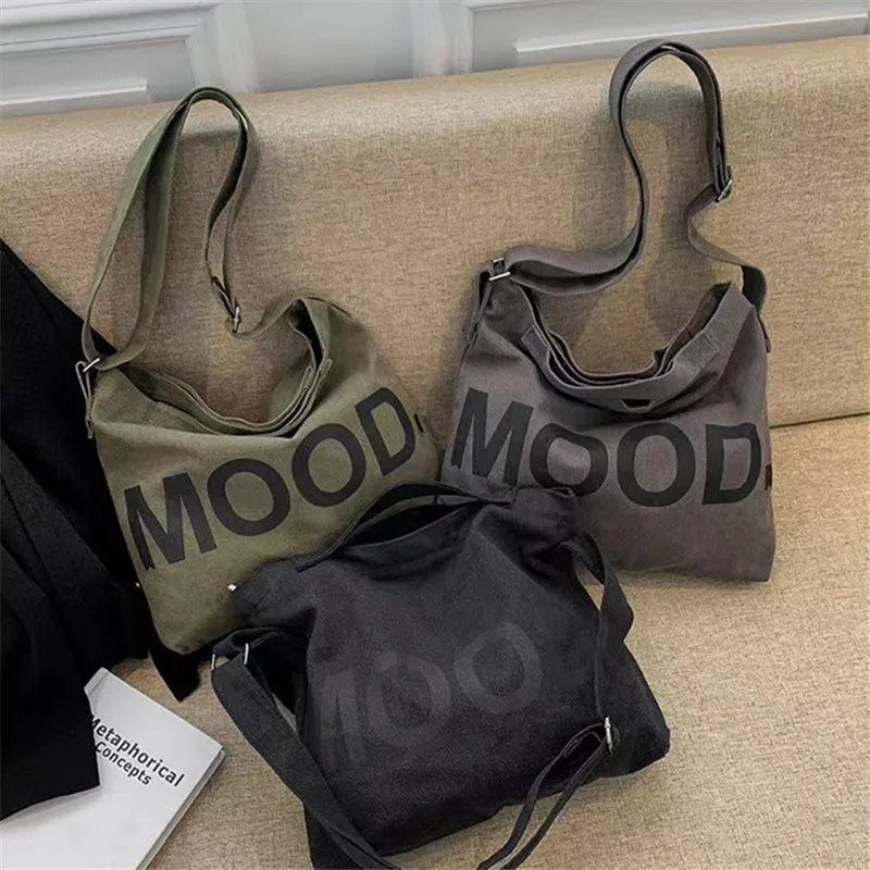 

Canvas Crossbody Bags, Solid Color Handbag Shoulder Bag, Youth Travel Tote Bag, Campus Student Schoolbag, Women Handbags,