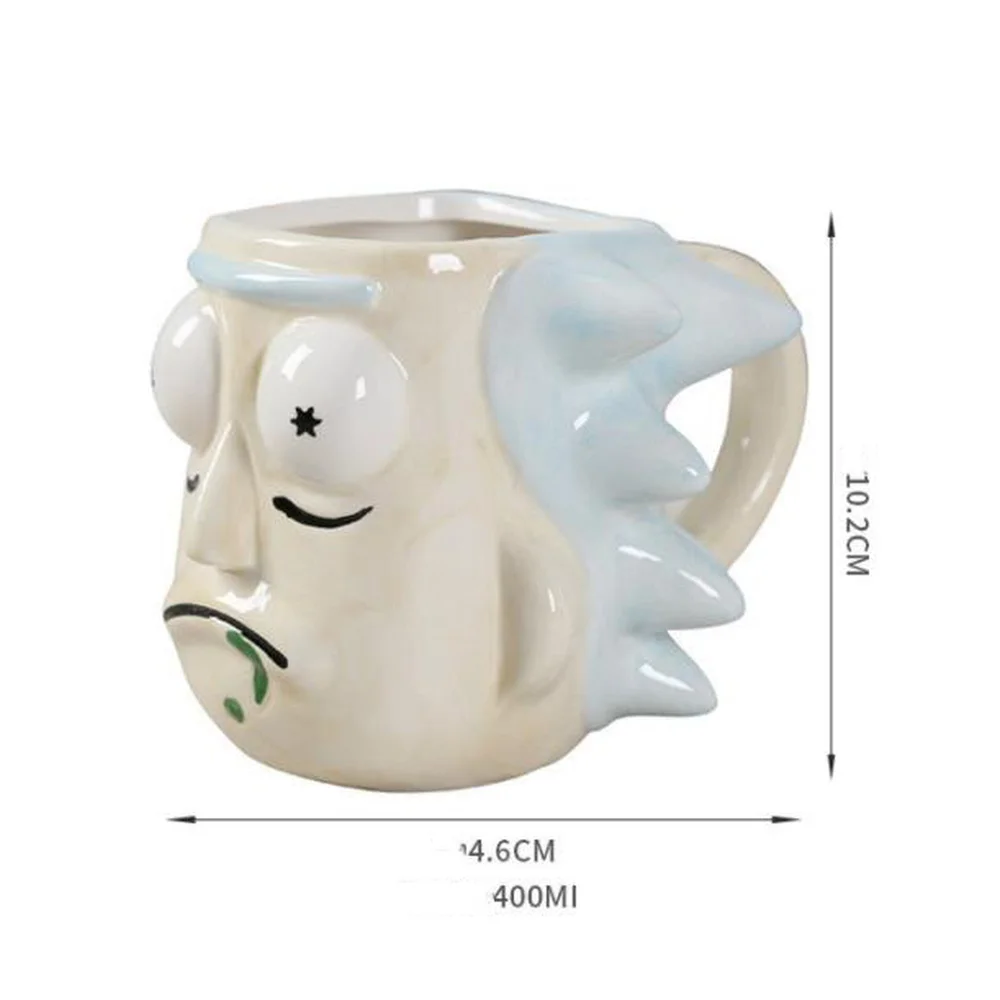 Rick and Morti Mugs Coffee Cups Ceramic Mug Coffee Milk Cup Office Mug Ceramic Water 3D Large Capacity Home Kitchen Drinkware