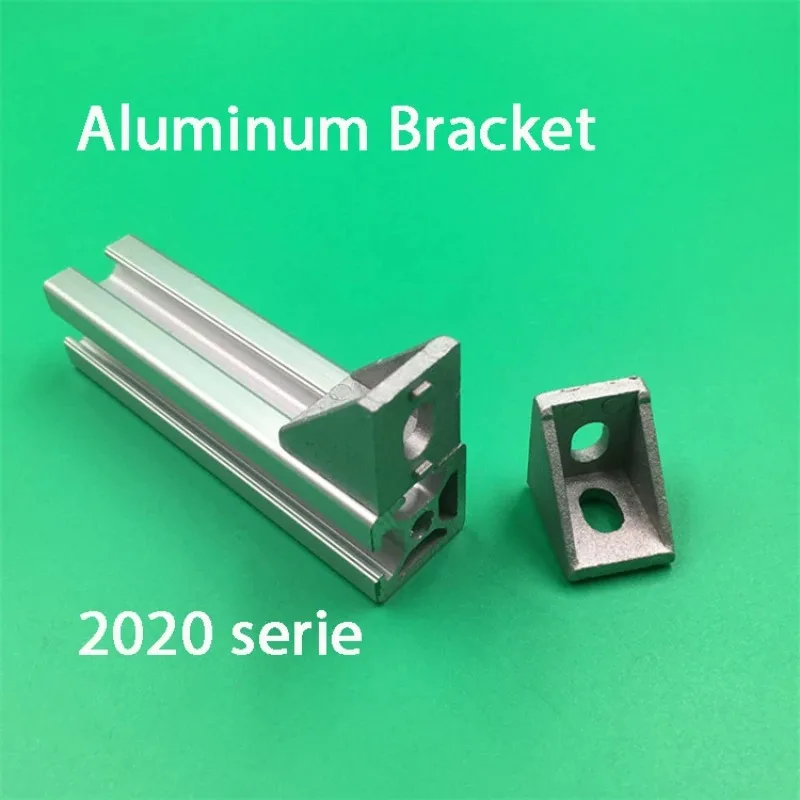

100pcs 2020 Brackets Corner fitting angle aluminum 20x20Corner Bracket 20x20x17mm Solid Cast For 20mm Extrusion CNC Routers