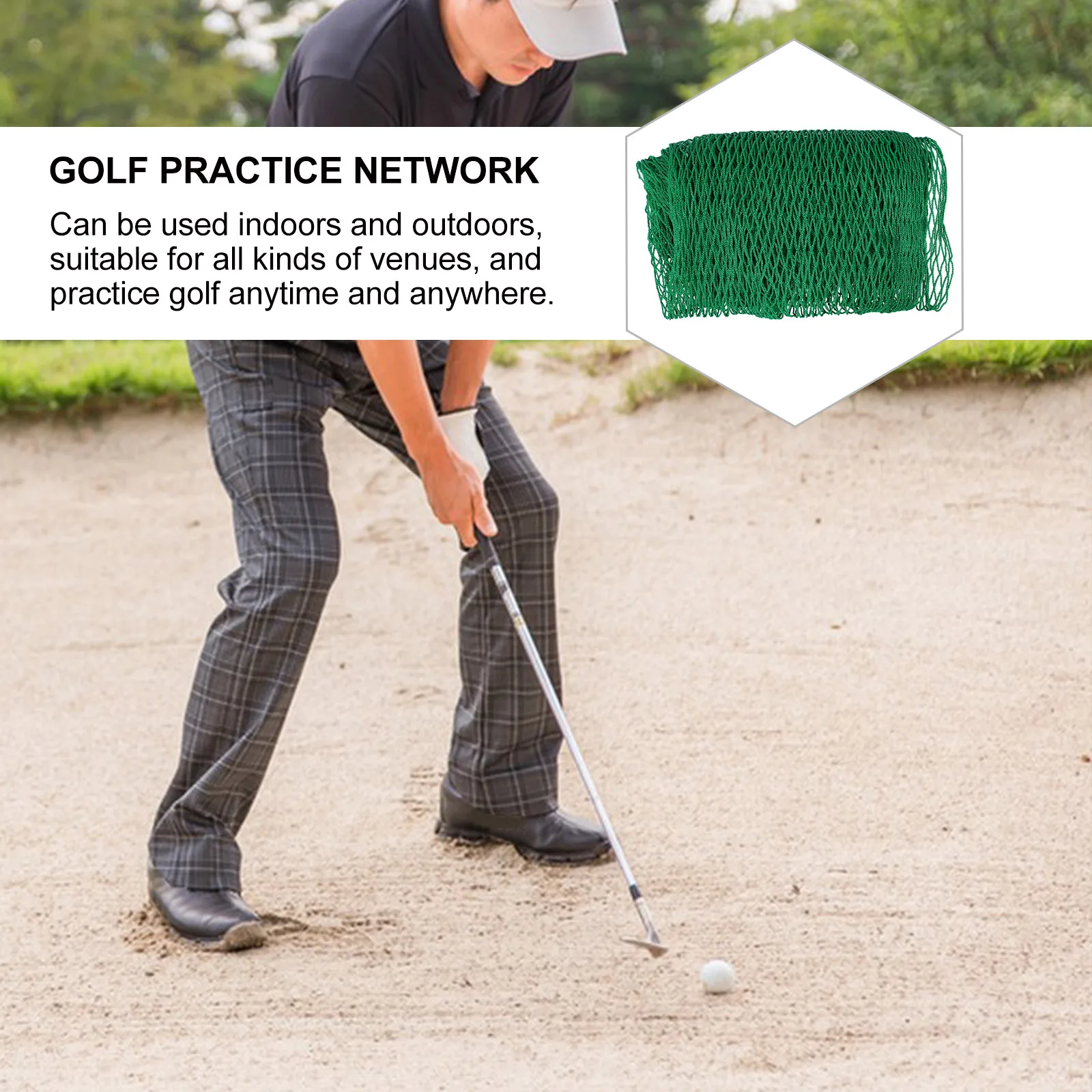 

Heavy Duty Golf Practice Net Green 2x2 Portable Golf Hitting Net for Backyard Garage Indoor Sports Training Ball Netting