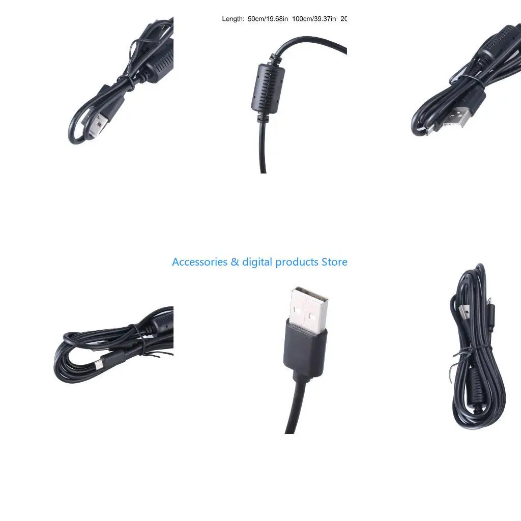77JD 5Pin USB Cable USB 2.0 to 5Pin USB High Speed Sync USB 2.0 Fast Charging Cable With Rings for Phone Laptops
