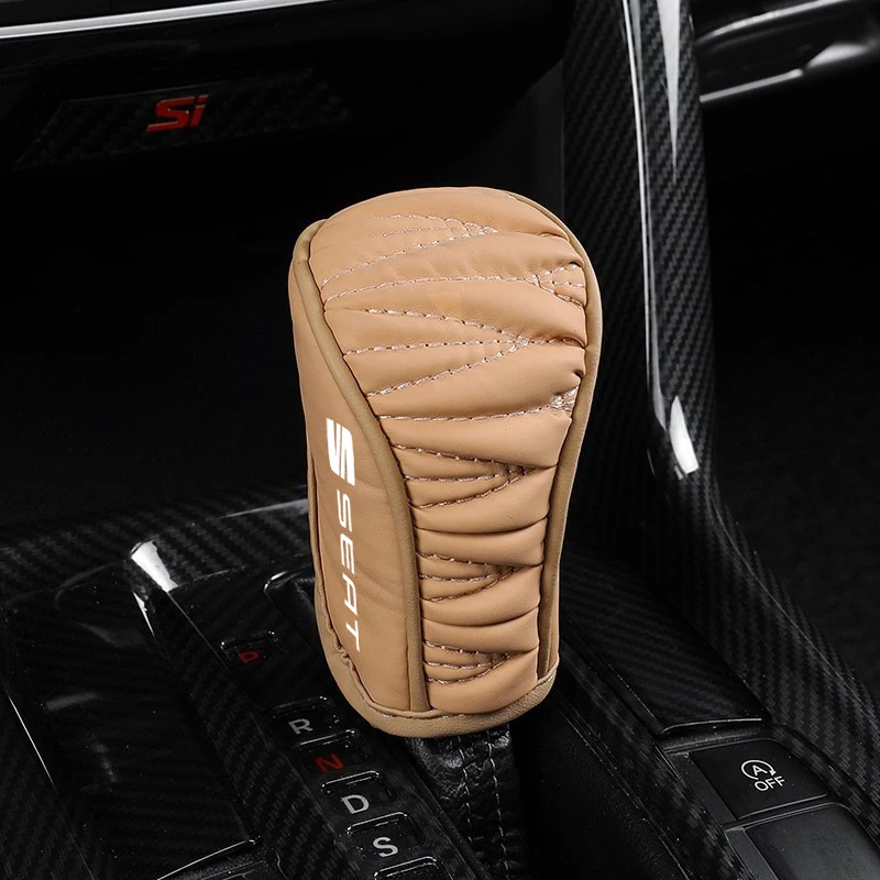 Car Shift Handle Covers Non-Slip Change Lever Gearshift Cover For Seat Leon Cupra Ibiza Altea Exeo Formula Toledo Mk3 Mk2 Ateca