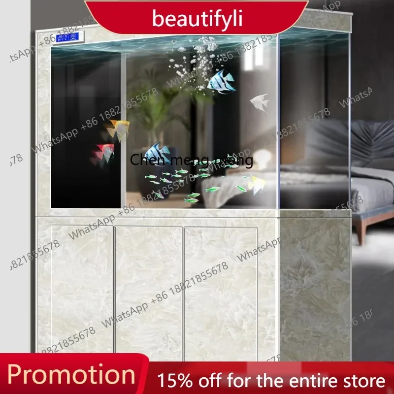 

Q181 Screen partition bottom filter fish tank medium and large living room floor intelligent ecological goldfish aquarium