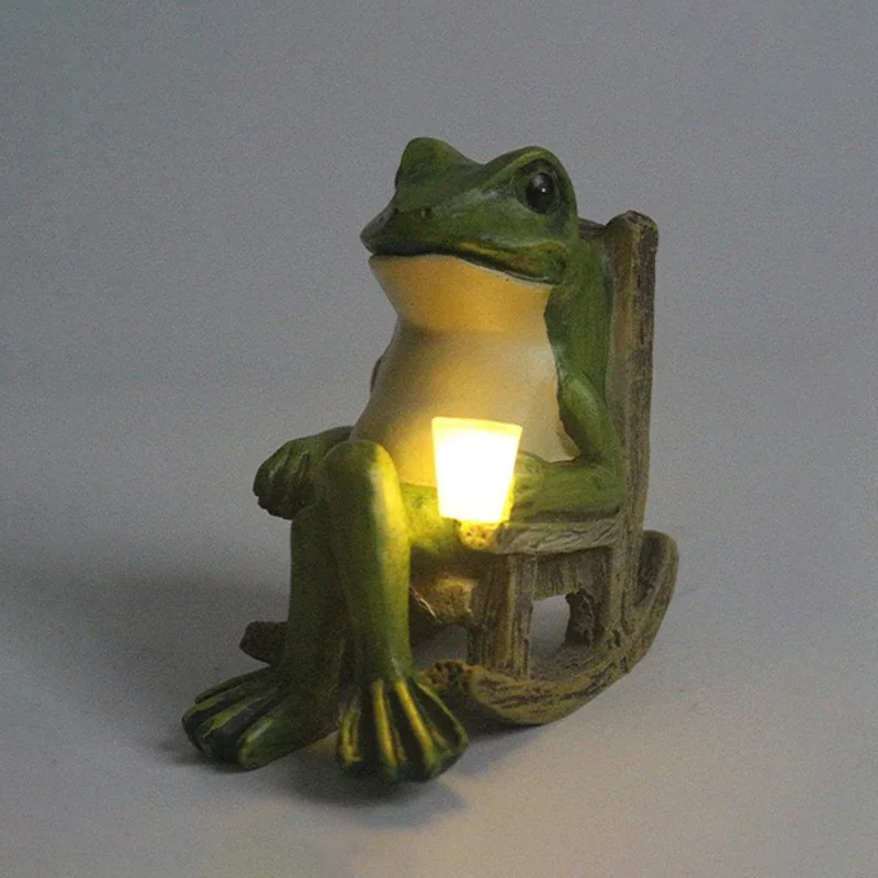 Frog Solar Light Outdoor Frog Resin Lamp Ground Plug-in Outdoor Waterproof Decorative Light Suitable For Garden Courtyards Parks image 3
