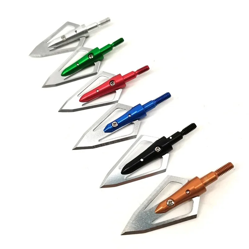 6/12 قطعة الرماية 100 الحبوب الصيد برودهيدس 2 شفرة رؤوس السهم رؤساء السهم نصائح لقوس منحني/قوس مجمع/الرماية القوس والنشاب #5