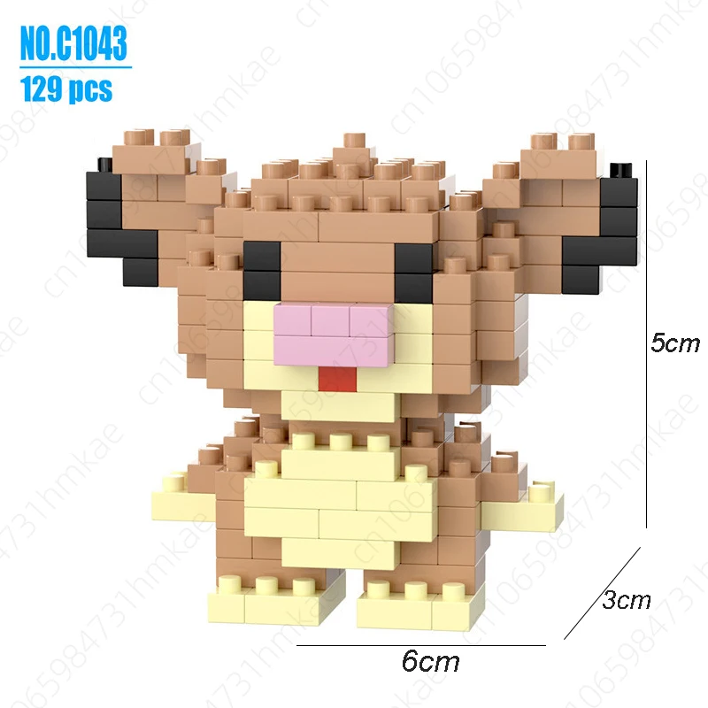 

Король Лев Симба микро строительные блоки клубничный медведь чип 'n' Дейл фигурка персонажа из мультфильма модель игрушки для подарков