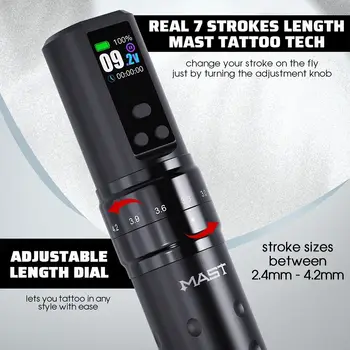 Mast Fold2 PRO 2.4/2.7/3.0/3.3/3.6/3.9/4.2mm行程無刷馬達智慧螢幕2000mAh容量無線紋身機耗材 10 最佳銷售 紋身機桅杆 - №9