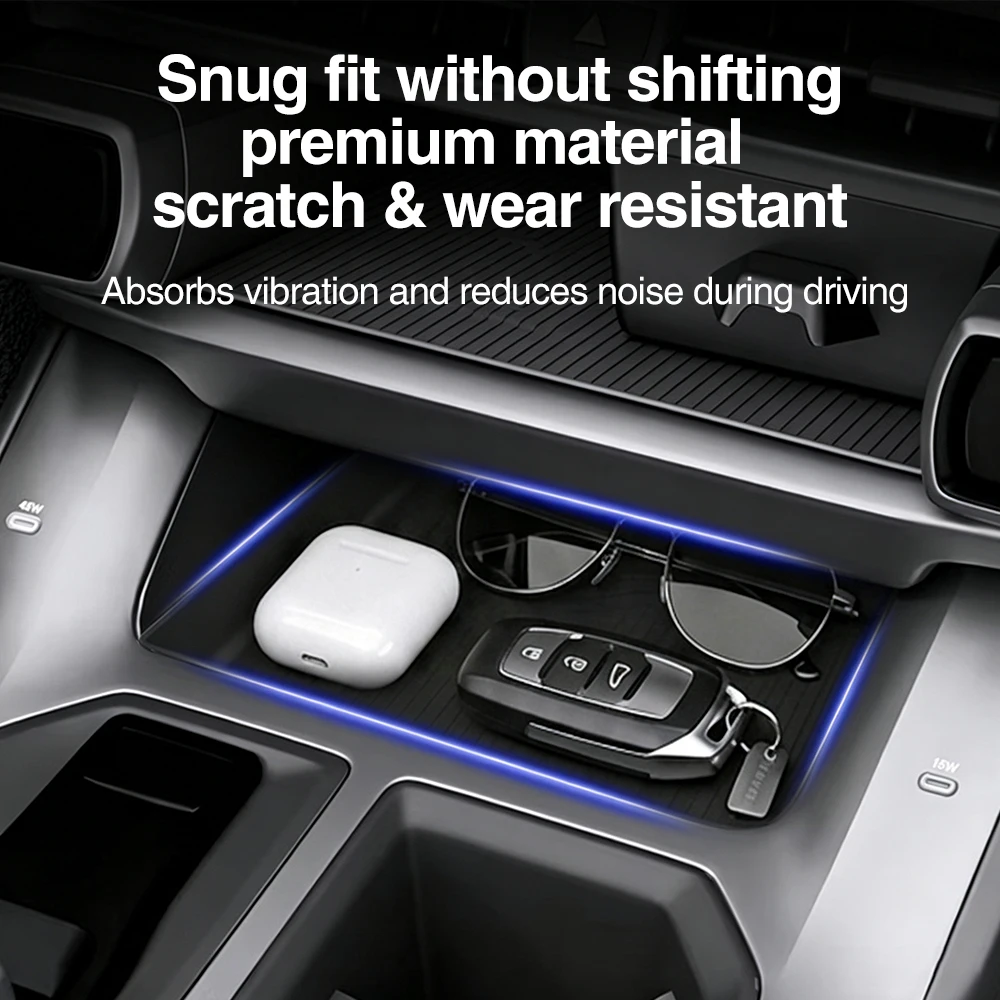 Heenvn Center Console Storage Tray For Toyota RAV4 2026Anti-Slip Organizer Storage Box Holder Car Auto Interior Accessories