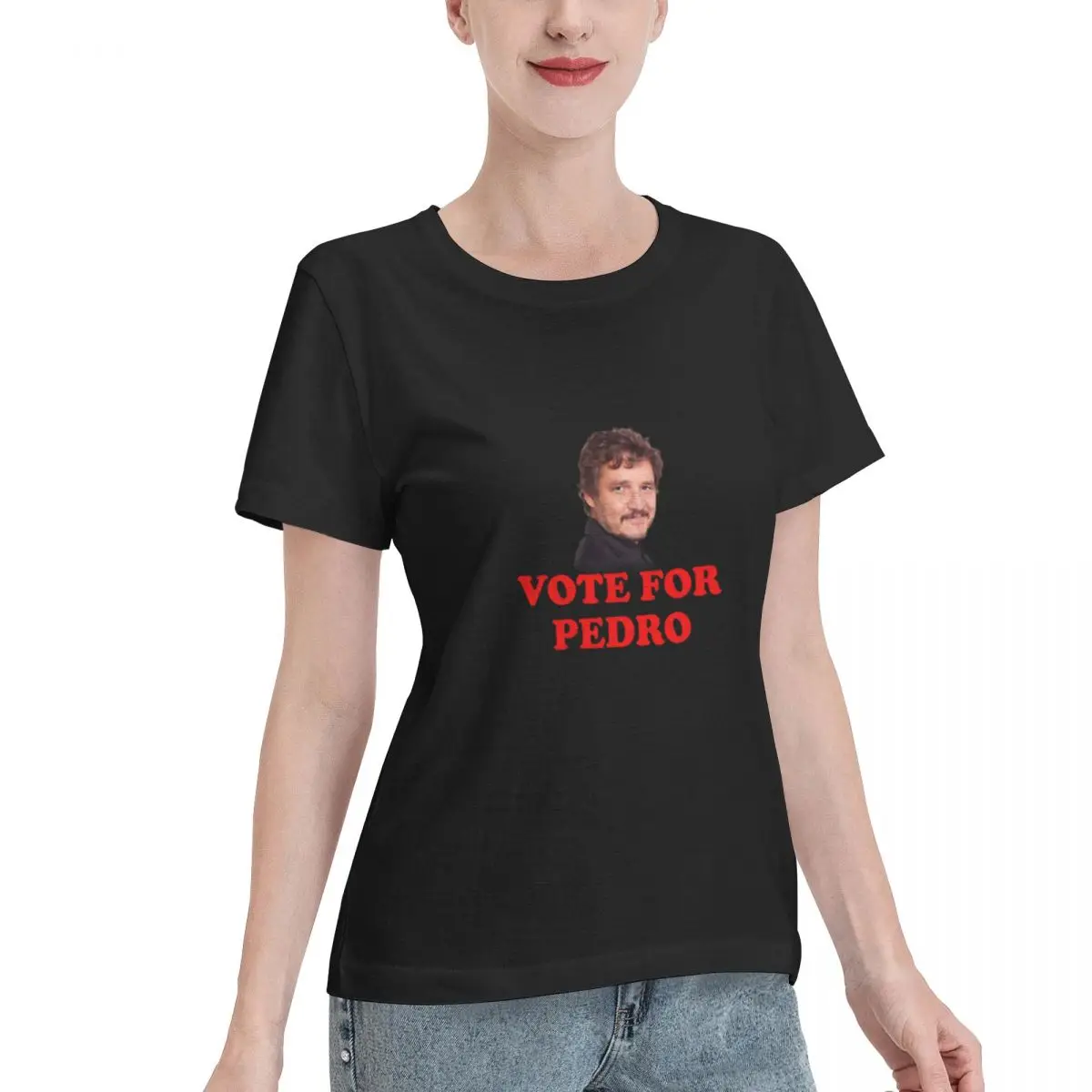 Discount Vote For Pedro Pascal Women's T-shirt Sensual Non Shrink Tshirt
