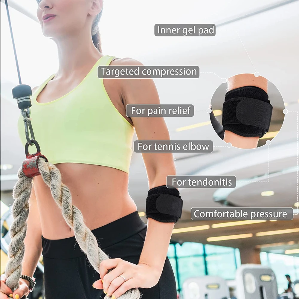 1Pcs Adjustable Compression Elbow Strap Women Men Pain Relief Tendonitis Arm Band Elbow Tennis Sports Elbow Brace Golf