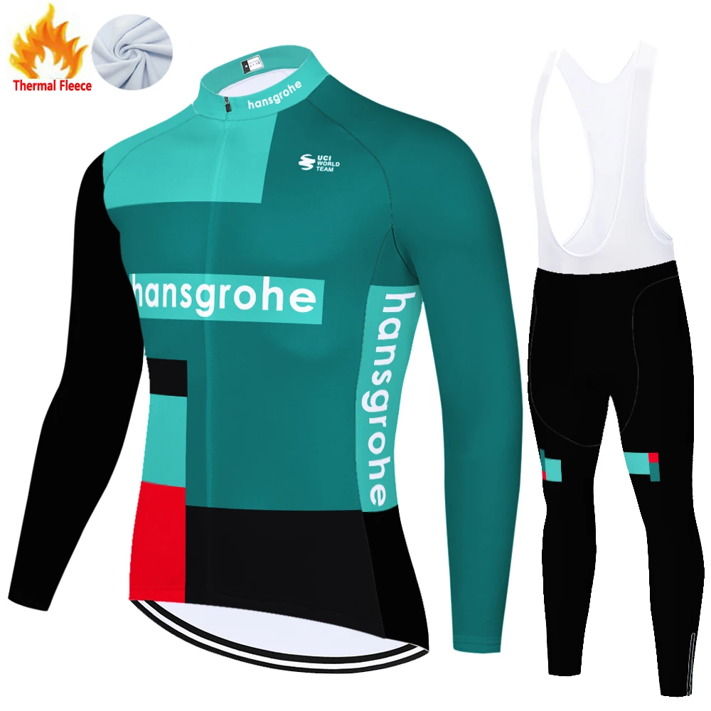 2024 Boraful Hansgrohe man Thermal Fleece roupa ciclismo feminina bicycle clothing wielerkleding heren cycling winter sport set