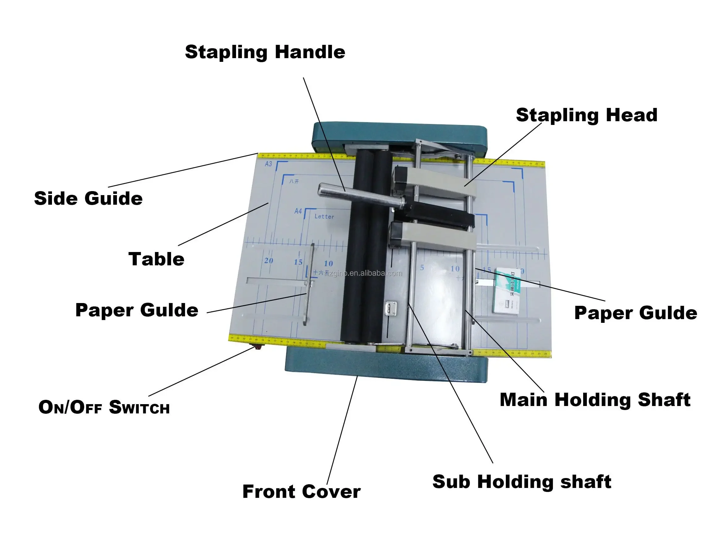 ZY-1 Factory Price manual A3 Paper Folding and Stapling Machine Booklet Maker for office equipment