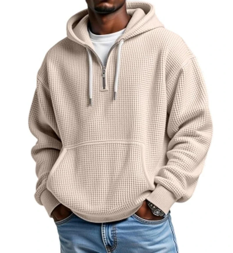 Kangaroo Pocket Hoodie Modern Men Hooded Sweatshirt Men Oversized Hoodie Temperature Controlled Fall Winter Sweatshirt