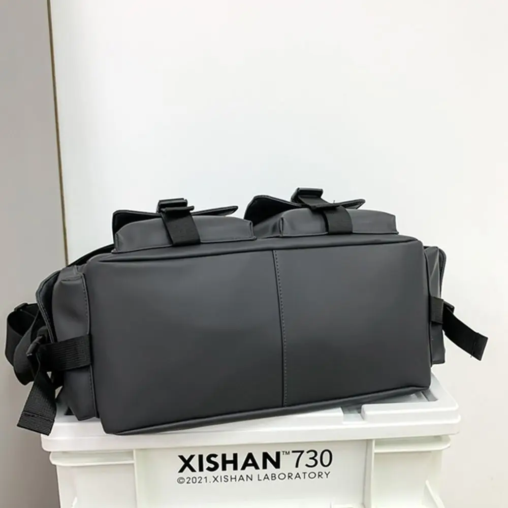 

Casual Square Men Crossbody Bag Solid Color Waterproof Messenger Bag Multi-Pockets Multifunctional Nylon Shoulder Bag Travel