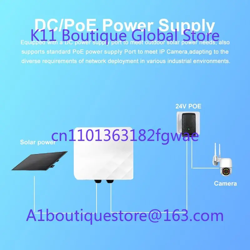 30-35Km KuWFi 5.8G 900Mbps IPv6 Point to Multipoint Remote IP67 Outdoor Waterproof Industrial Wireless Bridge