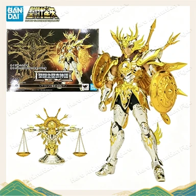 Figuras de Anime Originales BANDAI Saint Cloth Myth EX Libra Douko God Cloth Saint Seiya Soul of Gold en Stock, Modelos de Juguetes
