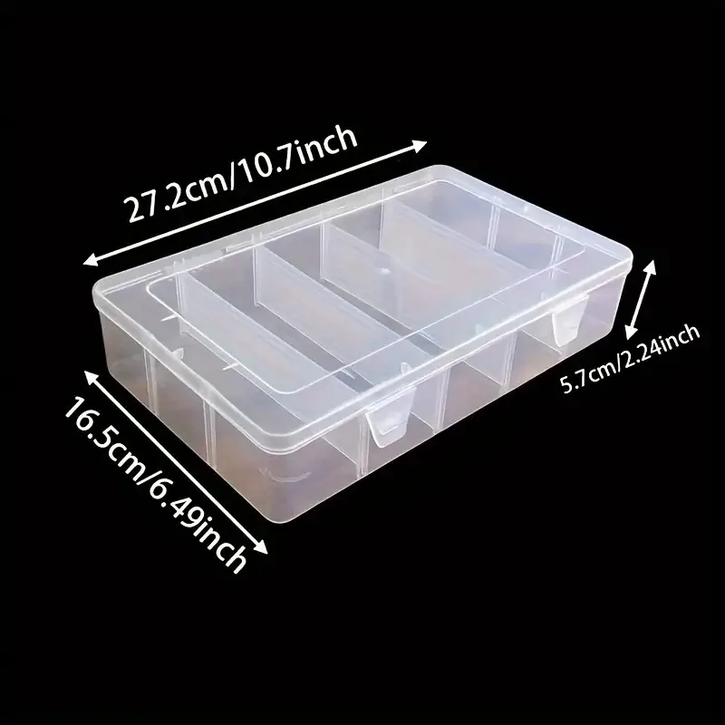 2/4pcs Hardware Tool Storage Box, 5-grid Transparent Toolbox, Screw and Accessory Classification Box
