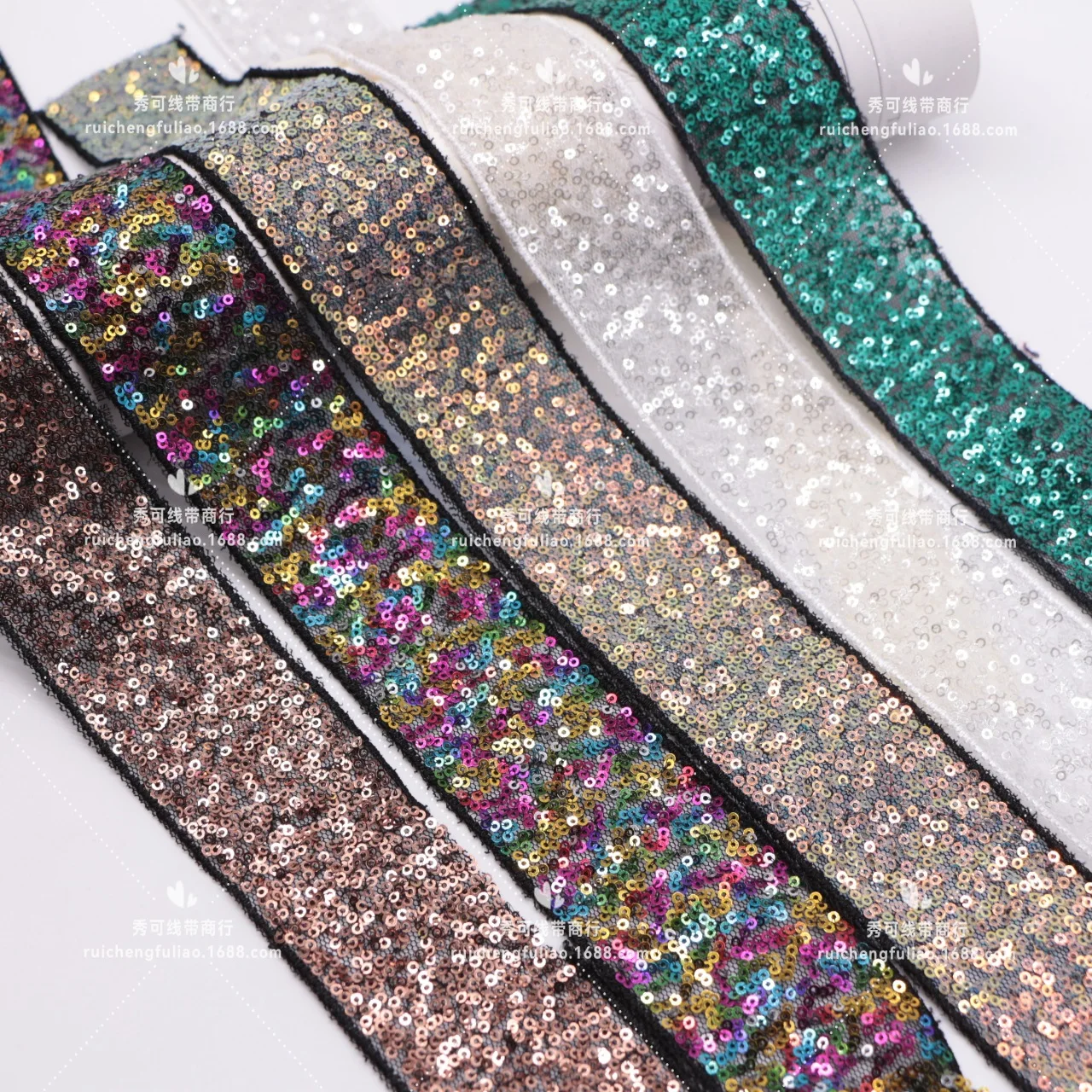 4cm Wide Sequin Lace Trim Beaded Lace Trim Sparkling Beads Lace Trim DIY Wedding Accessories Waist Belt Decoration Material