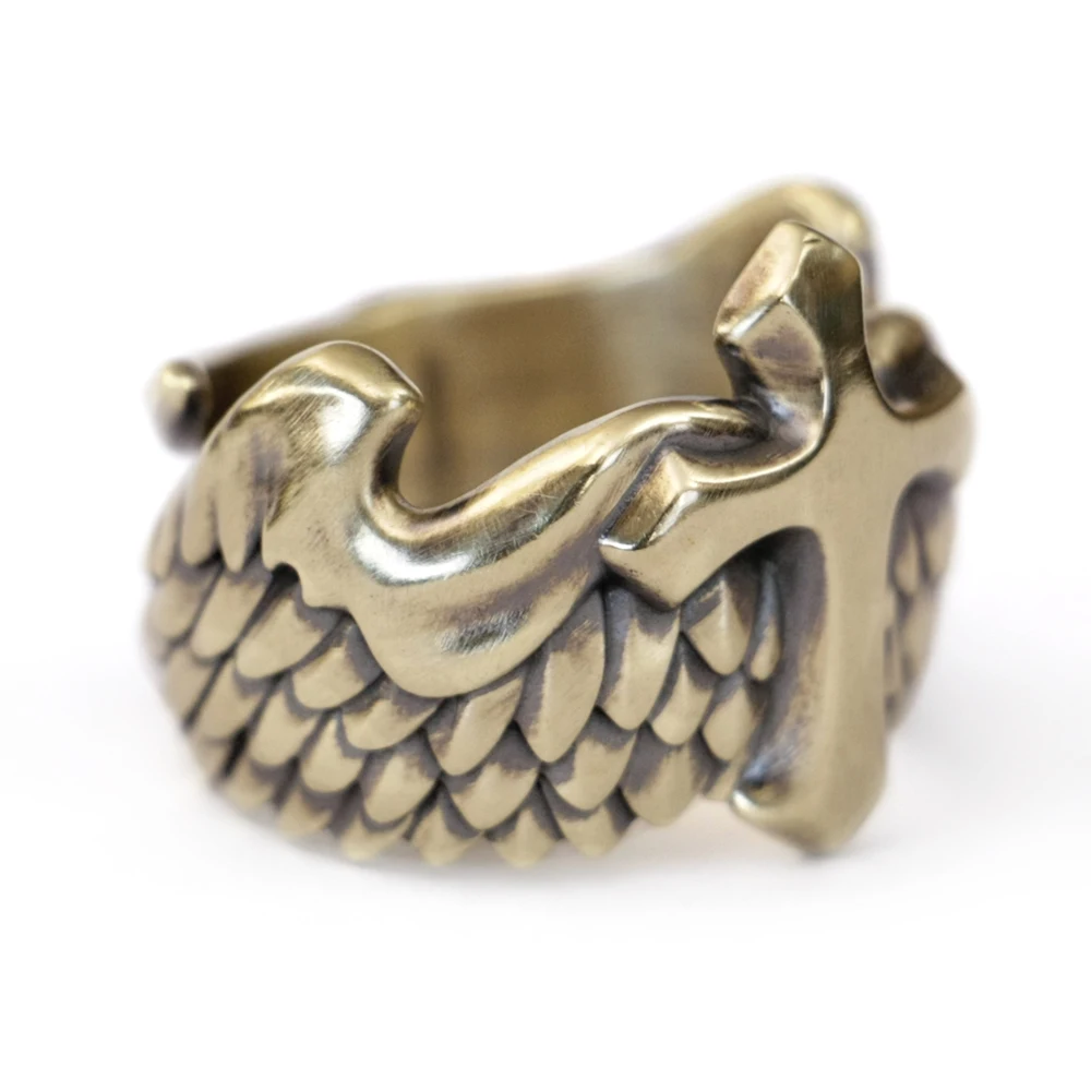 Charms Flying Cross Wing Brass Fashion Ring BR450 US Size 6~15