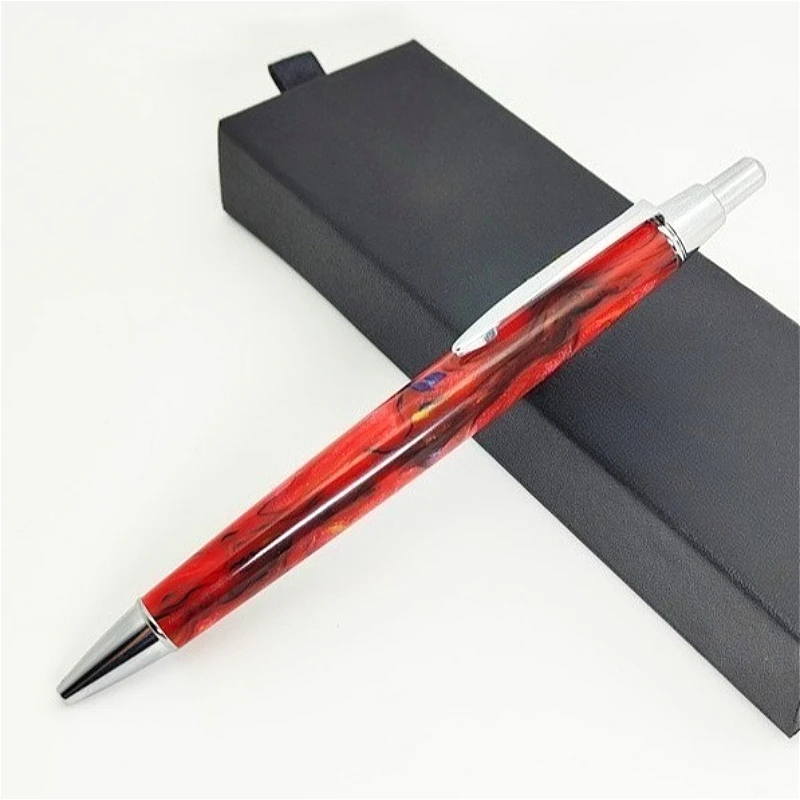 

Красная деревянная шариковая ручка из смолы, роскошная черная 0,7 мм, сменный блок, юбилейный бизнес-подарок, ограниченная серия, ручки-роллеры, милая ручка