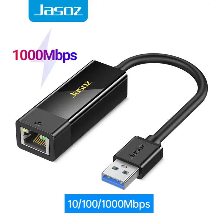 Jasoz USB Type C Ethernet Adapter 1000Mbps USB 3.0 RJ45 Netwerkkaart voor MacBook PC Laptop Windows 7 8 10 Lan Internet Adapter