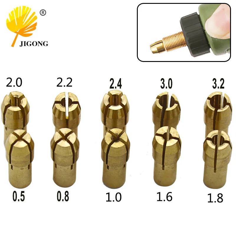 Copper sandwich 0.5-3 single electric grinding accessories, electric grinding chuck, electric grinding machine three-claw copper