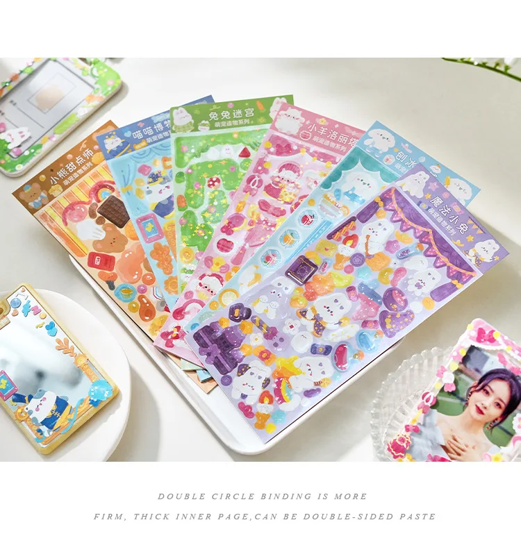 Cute pet creation shiny film stickers sparkly Organizer Calendar Diary Book Planner Scrapbook Decoration Diary Sticker papeleria