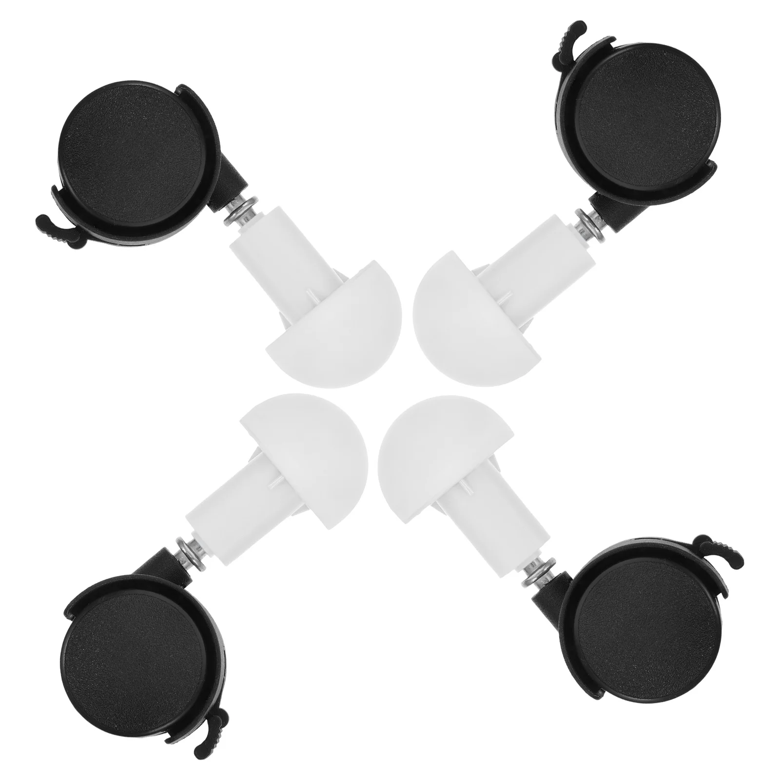 

4 Pcs Cat Cage Caster Accessories Wheels Carrier Casters Semicircle Iron Replacement
